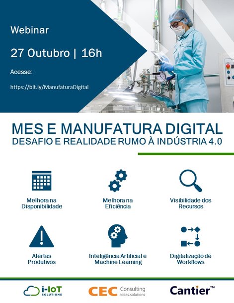 Webinar gratuito debate o desafio da manufatura rumo à Indústria 4.0